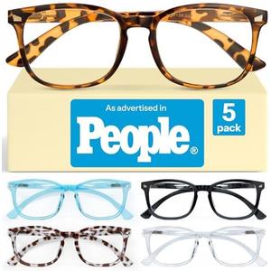 Pack of 2 CCVOO Reading Glasses for Women, Eye glasses, Blue Light Readers for Women, Cheaters