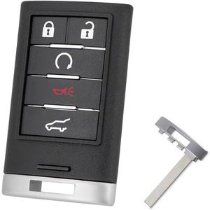 for Cadillac Key Fob Replacement Remote Key Fit for 2010 2011 2012 2013 2014 2015 Cadillac SRX SUV Keyless Entry Remote Fob with Blade NBG009768T