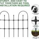 Garden Fence No Dig Fence Decorative Fences,35in(L)× 35in(H) PE Coated Steel Fencing,Rustproof Metal Wire Garden Fence Border for Garden & Patio Landscaping 1 Pack