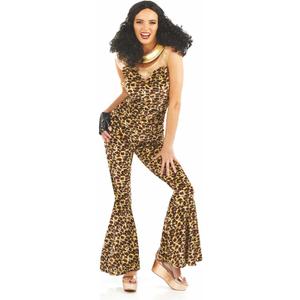 fun shack 90s Pop Star Costume For Women, Leopard Print Halloween Outfit, Adult Leopard Costume, Popstar Attire (XX-Large)