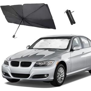 Ziciner Car Windshield Sunshade Umbrella, Foldable Automotive Front Window Sunshade Cover, Full UV Ray Block & Sun Heat Protection, Universal Windshield Visor Fits Most Vehicles (5430 inches)