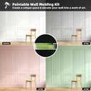 Pre-Cut Wall Molding Set, Decorative Wall Trim Kit 30 Piece, Ready-to-Assemble Wainscoting Panels Interior Wall Molding for Home Office Living Room Bedroom Decor