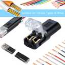 50pcs Double-Wire Plug-in Connector with Locking Buckle, Quick-Clip Fasteners Multi-Purpose Snap-On Blocks for Strip Lights DIY Crafting, Low-Voltage Decor & Model Kits
