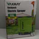 VAXMAY Battery Powered Backpack Sprayer 4.2 Gallon, 120 PSI Electric Garden Sprayer Compatible with DeWalt 20V Battery, Weed Yard Sprayer with 2 Wands, 5 Nozzles, 2.6 Ah Battery & Charger