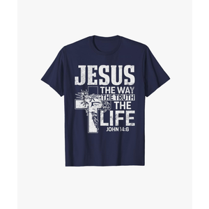Jesus the Way the Truth the Life John 14:6 Christian Short-Sleeve Unisex T-Shirt, M