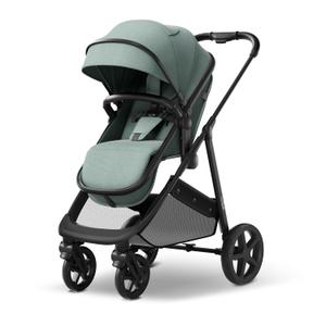 Mompush Wiz 2 in 1 Baby Stroller with Infant Pramette Mode, One Hand Fold Convertible Newborn to Toddler Stroller with Reversible Seat and Large UPF 50+ Canopy