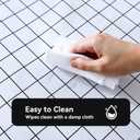 Romanstile Rectangle Vinyl Tablecloth, 100% Waterproof Oil-Proof Checkered Plastic Table Cloth, Heavy Duty Wipeable Table Covers for Dining, Camping, Picnic, Outdoor - 54 x 78 Inch, White