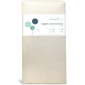 Naturepedic Organic Baby Crib Mattress - 2-Stage Lightweight Infant & Toddler Mattress - Waterproof Bed Mattress for Crib - Non-Toxic for Baby and Toddler Bed - 52" x 28”