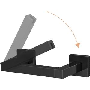 FEILERN Toilet Paper Holder, Wall Mounted Post Pivoting Square Tissue Holders Roll Holder Hangers for Bathroom, Commercial Toilet Paper Dispenser, Matte Black