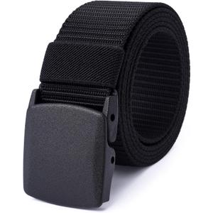 Mile High Life Nylon Web Belt Outdoor Military Belt With TSA Safe Plastic Buckle Belt
