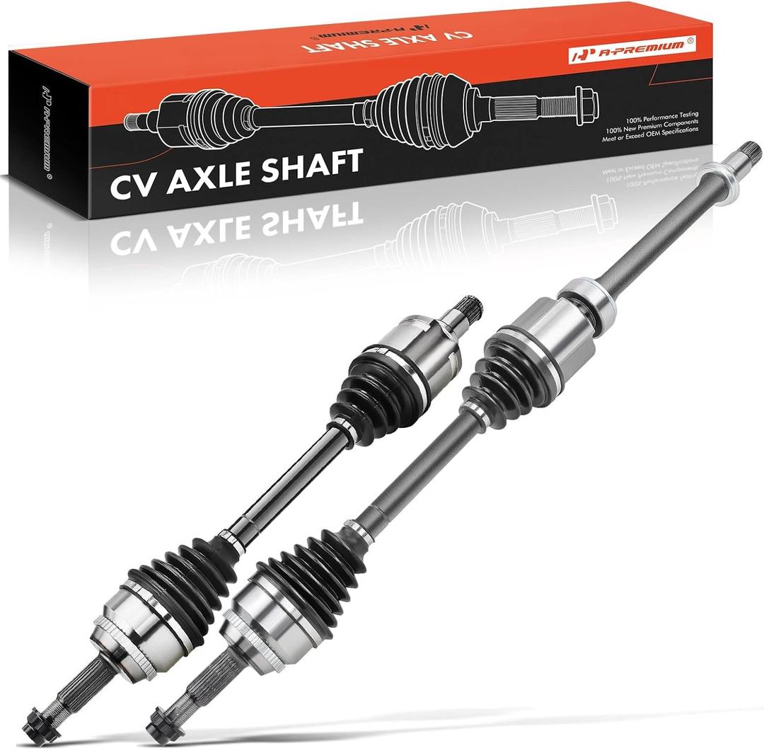 A-Premium Pair (2) Front CV Axle Shaft Assembly Compatible with Toyota Camry 2002-2009 2.4L Gas, Highlander 2001-2007 2.4L FWD, Solara 2004-2008 2.4L, Driver and Passenger Side