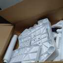 Drive Medical RTL12505 Handicap Bathroom Bench with Back and Arms, White