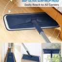 BPAWA Microfiber Mops for Floor Cleaning - Flat Floor Mop with 4 Washable Chenille Pads Dry Dust for Hardwood Laminate Wood Tile Vinyl Wall Hard Surfaces - 150cm Adjustable Long Handle