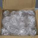 Lamosi 24 Pack Plastic Wine Glasses Disposable, 12 oz Stemless Wine Glasses for Party, Reusable Crystal Clear Plastic Cups, Shatterproof and BPA-Free