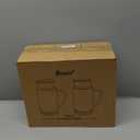 Glass Pitcher with Lid, 2 PACK 68 oz/2 Liter Vintage Water Pitcher, Clear Borosilicate Glass Water Carafe for Cold Brew, Coffee, Lemonade, Iced Sun Tea,Beverage, Milk, Heat Resistant