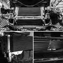 5/16" Transmission Oil Cooler Kit, 8 Pass Ultra-Cool Tube and Fin Cooler Kit Universal Aluminium Alloy Black