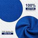 Kitinjoy 100% Cotton Kitchen Dish Cloths (12 X 12 Inches, Blueberry), 6 Pack Waffle Weave Ultra Soft Absorbent Dish Towels for Drying Dishes Quick Drying Kitchen Towels Dish Rags