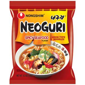 Nongshim Neoguri Spicy Seafood with Udon-Style Noodle, 4.2 Ounce (Pack of 10), Best By: 27 JUN 2026