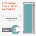 Zenna Home No Drill Curved Shower Curtain Rod, 32 - 40 Inches Adjustable Shower Rod for Small Tubs or Showers, Easy Install, Choice of No Drilling Tension or Wall Mount, Rustproof, Bronze