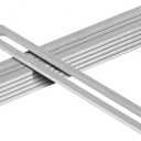 6 Pack 8" x 1" Adjustable Slotted Flat Mending Plates for 3/8" Screws, Stainless Steel, 5/32" Thick