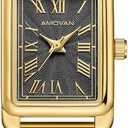 Gold Watches for Women Small Wrist, Dainty Rectangular Case Vintage Wrist Watches, Vintage Ladies Quartz Wrist Watch for Mother's Day, Valentine's Day, Anniversary