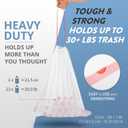 15-18 Gallon Drawstring Trash Bags - (102 Count) Ultra Large Trash Can Liners, Heavy Duty Strong White Plastic Garbage Bags for Home Kitchen Office Lawn Commercial