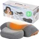 3-in-1 Rechargeable Neck Massager Pillow with Heat, Vibration, Traction Massager for Neck Pain and Hump Relief, Gifts for Home Office Travel
