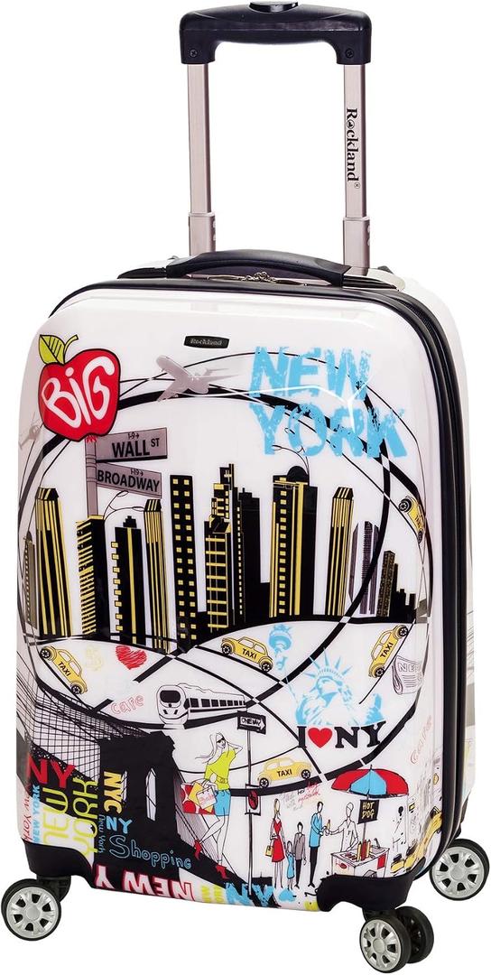 Rockland Departure Hardside Spinner Wheel Luggage, Carry-On 20", New York
