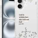 [God is Within Her She Will Not Fail Psalm] Bible Christian Women Clear Phone Case for iPhone 16 (6.1")