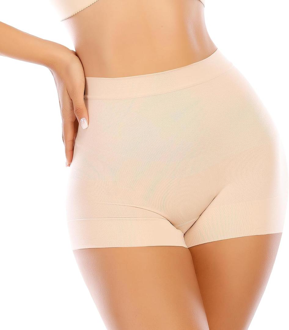 Seamless Shaping Boyshorts Panties for Women Slip Shorts Under Dress Shapewear Shorts Tummy Control Underwear (Small)
