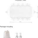 Double Boho Macrame Hammock Cotton Canvas Portable Replacement Hammock 440lbs Load Capacity White
