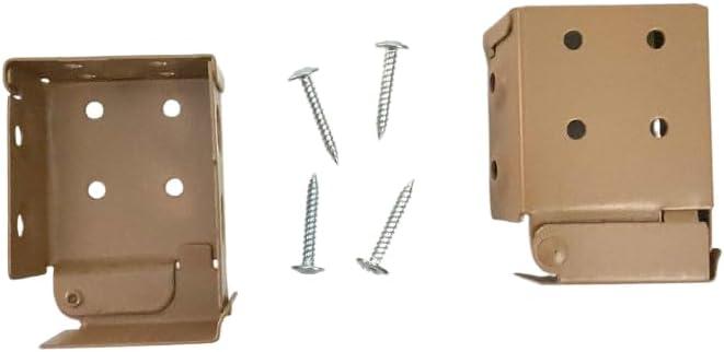 KyJyGy Low Profile Blind Mounting Brackets, 1 Set (1 Left & 1 Right) with 4 Screws, Camel.