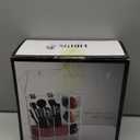 HBlife Makeup Brush Holder, Acrylic Makeup Organizer with 2 Brush Holders and 3 Drawers Dustproof Box, Free Pink Pearl Included