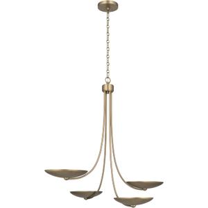 Kichler 32 Inch Palmela 4 Light Soft Modern Chandelier in Champagne Bronze, (30.5" x 32" Dia), 52855CPZ, 32 Inches - 2 Tier