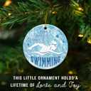 Swimmer Christmas Ornament 2025 - Swimming Ornaments for Christmas Tree, Swimmer Gifts for Men, Women, Sports Gift Ideas, Swim Gifts for Athletes, Coaches, Team - Ceramic Hanging Decorations