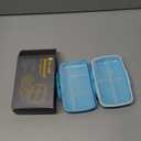 Cute, Large Pill Organizer – Big Silicone Travel Case for Vitamins & Supplements in Blue/Unwell