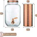 BTaT- 1 Gallon Cold Brew Coffee Maker, Thick Glass Pitcher with Stainless Steel Filter, Lid & Spigot, Iced Coffee & Sun Tea Brewer, Large Mason Jar Cold Brew Container, Fast Iced Tea Maker for Fridge
