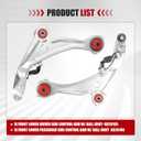 2Pcs Front Lower Control Arms with Ball Joints Suspension kits for 2007-2012 Nissan Altima, 2013 Altima Coupe 2-Door Only, Replacement K620195 K620196