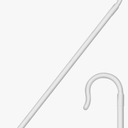 Poen Halloween Shepherd's Staff Hook Prop Costume 5Ft Tall Walking Cane Stick Plastic Crook Staff Shepherd Cosplay Accessory