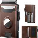 typecase AirTag Wallet for Men: Compatible with Apple AirTag (1st & 2nd Generation), RFID Blocking, Genuine Leather, Slim & Minimalist Design,13 Cards Capacitiy | ID Window | Money Clip (Brown)