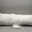 Shredded Memory Foam Full Body Pillow  Side Sleeper  Huggable Long Pillow for Body Relief  with Ultra Soft Cooling Cover, 20 x 54 inches (White)