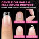 UNA GELLA Nail Tips Square: 504PCS Short Square Nail Tips Pre Etched Gel Fake Nails Tips, No C Curve For Women DIY Nail Extension French Style Salon Home Full Cover Soft Acrylic False Tips 12 Sizes