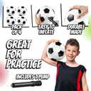 PlayBolt Black & White Soccer Balls - Sizes 4, Pack of 4