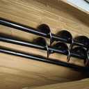 25" Ground Anchors Screw in, Mobile Home Anchors with Upgraded Wider Spiral Blades, Earth Anchors Swing Set Anchors High Wind Heavy Duty for Shed, Trampoline, Carports(Set of 4)