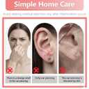 240pcs Ear Hole Cleaner, Disposable Earring Hole Cleaner, Ear Piercing Cleaner Floss & 50pcs Cotton Swabs Kit, Ear Piercing Cleaning Kit, New Piercings Aftercare, Post Exercise Hygiene Maintenance