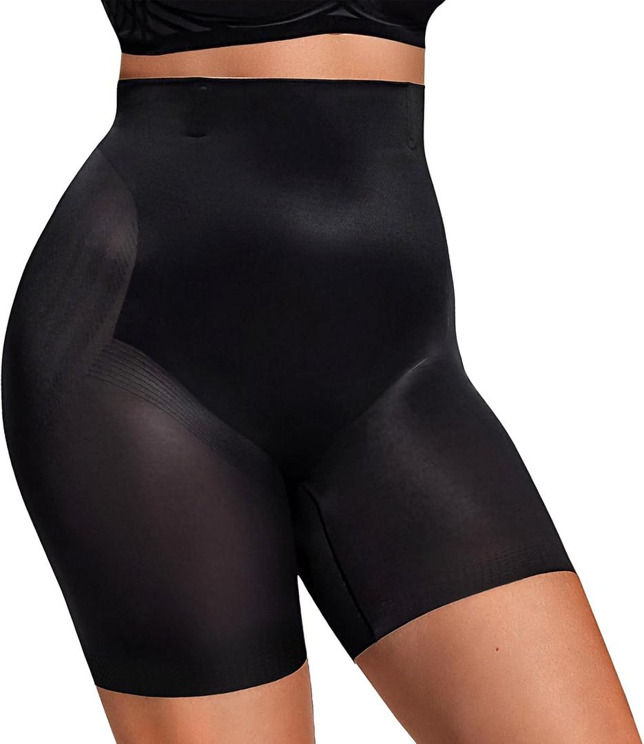 Shapewear Tummy Control Womens High Waisted Body Shaper Shorts Underwear Girdle for Thigh Slimmer Butt Lifting (Black)