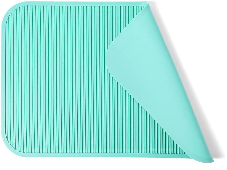 Pet Grooming Table Non-Slip Mat - Padded Mat for at-Home Grooming Dogs and Cats,Bathing Mat for Pets, Diameter57cm/22.44inch (Turquoise Green, 57cm/22.44inch)