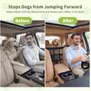 Dog Car Barrier, Dog Barrier for SUV, Reinforced Double-Layer Mesh, Adjustable Top & Bottom Straps, 3 Zipper Storage Pockets, Easy to Install, Also Fits Double-Cab Trucks & Select Sedans