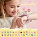 NBKLS Kids Watch for Girls 4 5 6 7 8 9 10 Years Old Gifts, Smart Watch for Kids with 26 Puzzle Games, HD Touch Screen, Flashlight, Learn Cards, Audiobook, Toddler Toys Christmas Birthday Gifts