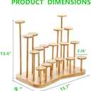 Yopay Bamboo Cupcake Stand for 18 Cupcakes, Dessert Display Stands Cupcake Holder for Treat Table, Layered Stand for Party Wedding Birthday Holidays Christmas Anniversaries